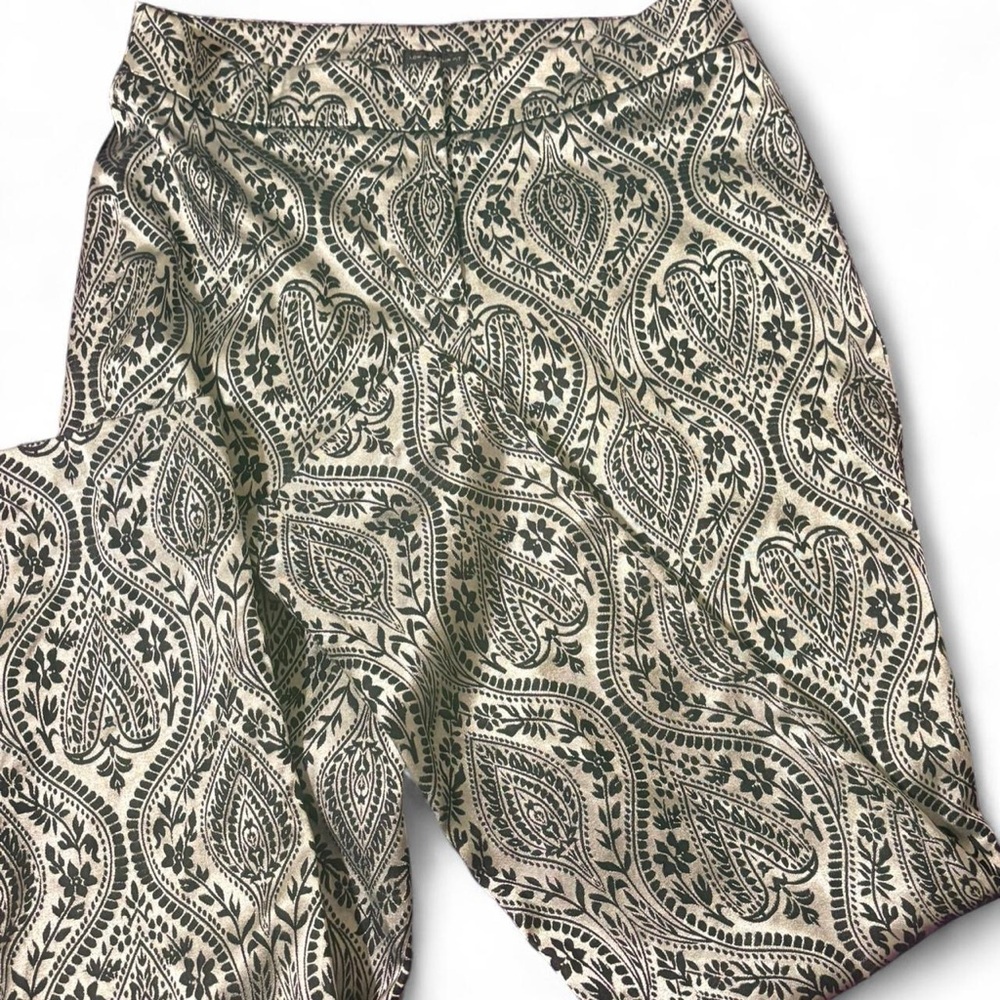 Worthington Black and Silver Paisley Trousers